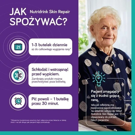 Set Nutridrink Skin Repair, flüssig, Erdbeer-, Schokoladen-, Vanillegeschmack 4 Stk. x 200 ml (x3) + INTENO Soft Care, Hautpflegetücher, 10 s