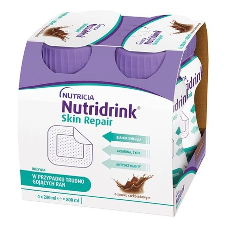 Set Nutridrink Skin Repair, flüssig, Erdbeer-, Schokoladen-, Vanillegeschmack 4 Stk. x 200 ml (x3) + INTENO Soft Care, Hautpflegetücher, 10 s