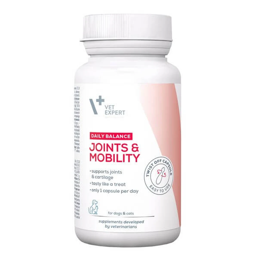 Vet Expert Joints &amp; movilidad, preparado articular para perros y gatos, cápsulas twist-off, 30 uds.