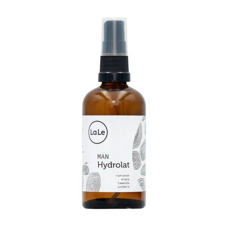 LaLe Man, mannenhydrolaat, kamille, munt, lavendel, salie, 100 ml