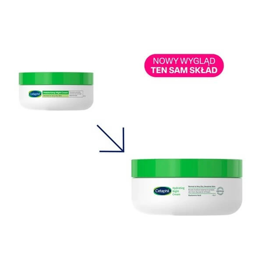 Cetaphil Hydraterende Nachtcrème, vochtinbrengende gezichtscrème, nachtcrème, 48 g