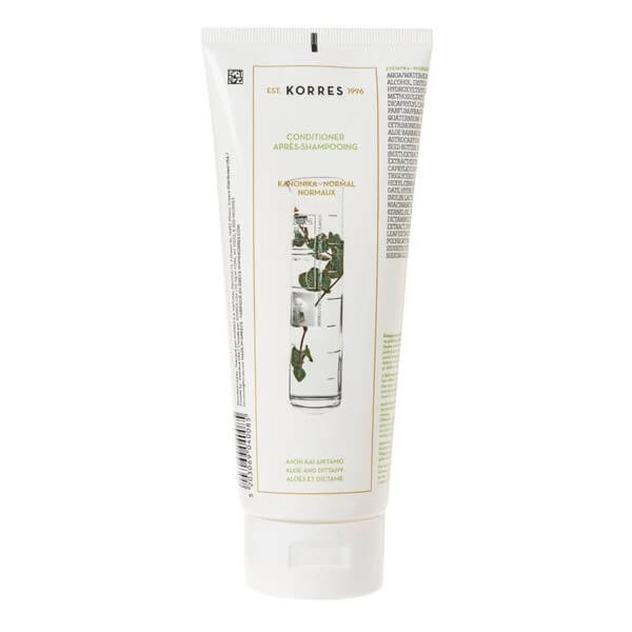 Korres, acondicionador para cabello normal con aloe vera y extracto de lebarya, 200 ml