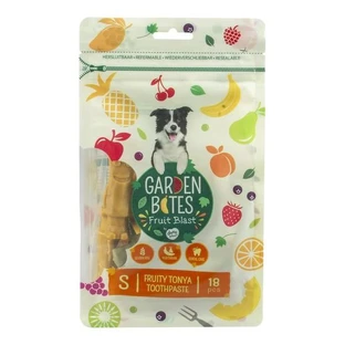 Garden Bites Fruit Blast Fruity Tonya Toothpaste, vegetarian dental treats for dogs, S, 7.8 cm x 18 pcs.