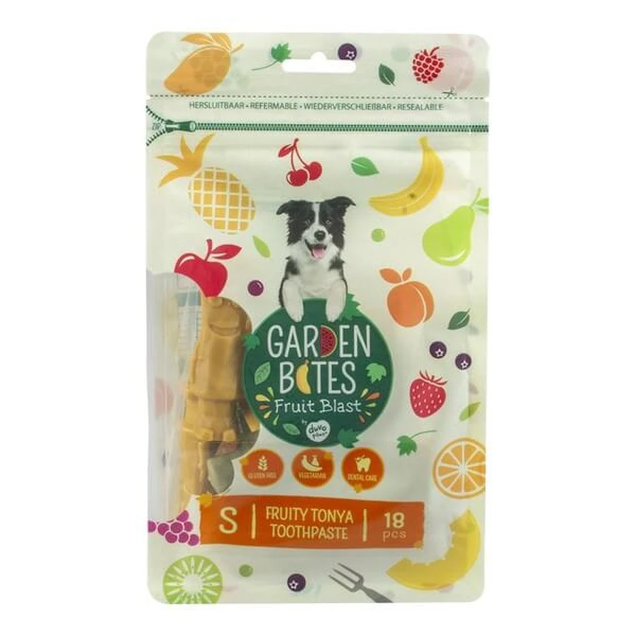 Garden Bites Fruit Blast Fruity Tonya Toothpaste, vegetarian dental treats for dogs, S, 7.8 cm x 18 pcs.