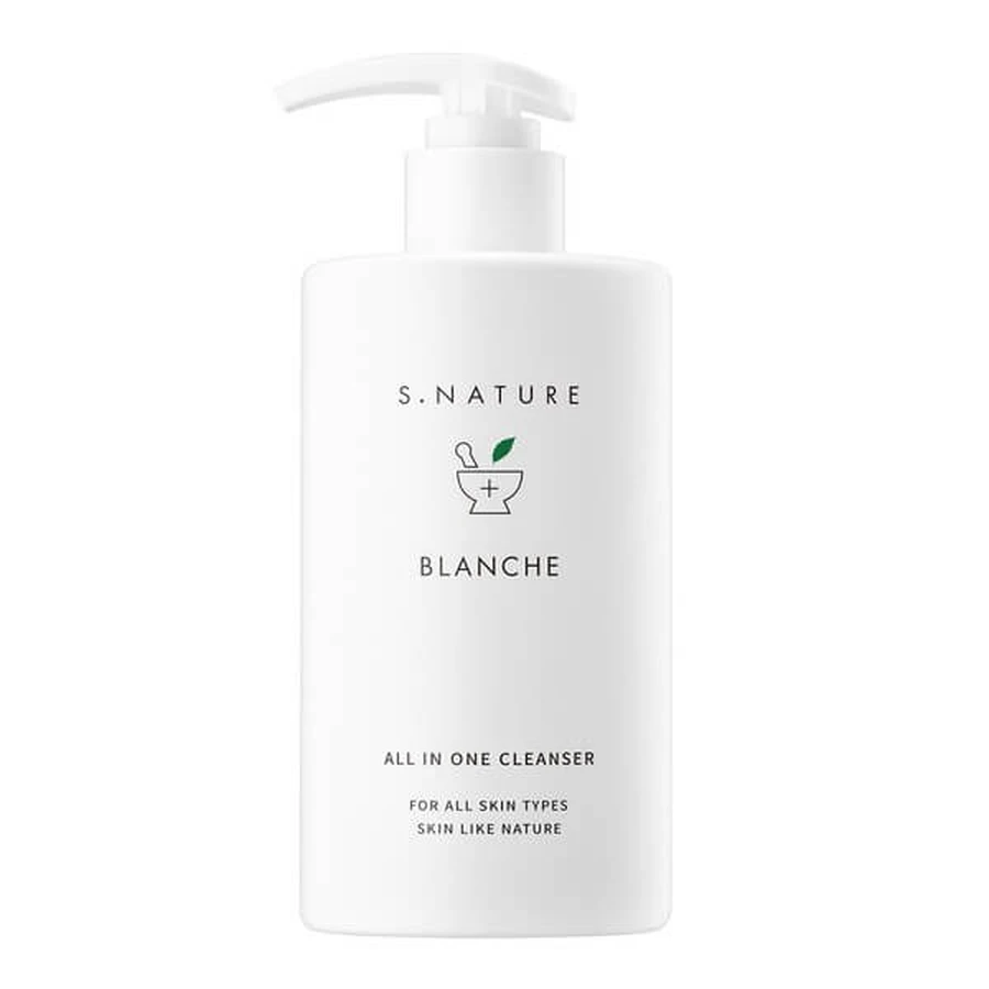 S. Nature Blanche All In One Cleanser, hydraterende gel gezichts- en lichaamsreiniger, 260 ml.