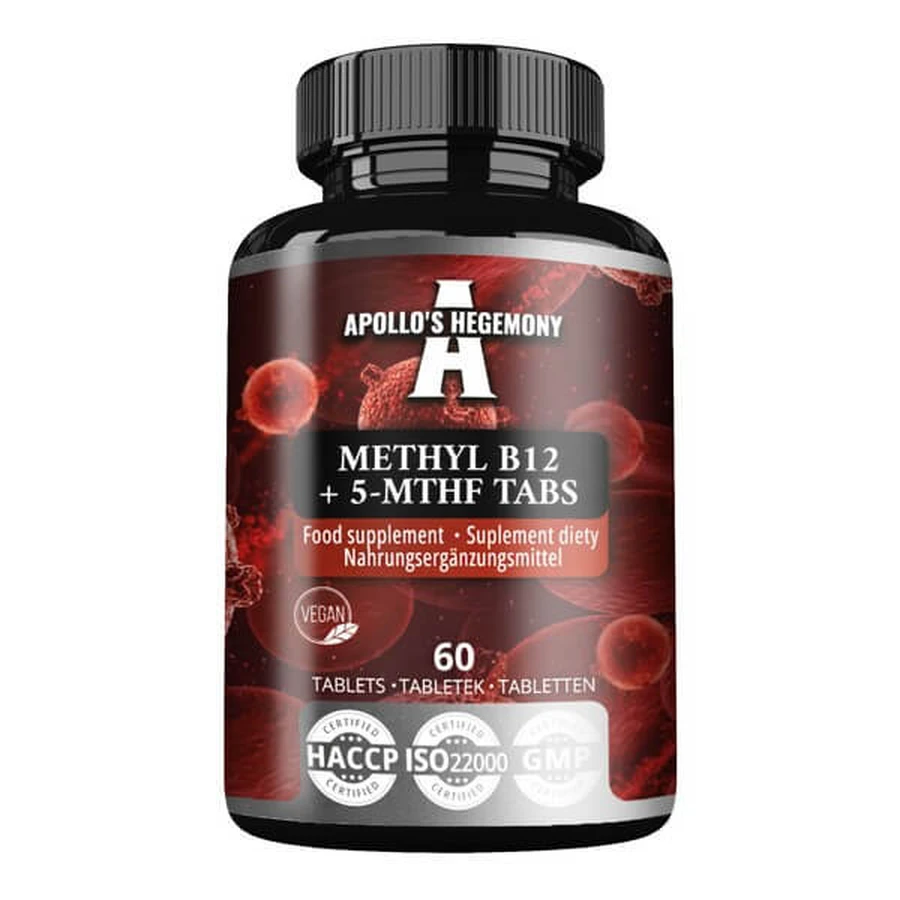 Apollo's Hegemony Methyl B12 + 5-MTHF Tabs, tablets, 60 pcs.