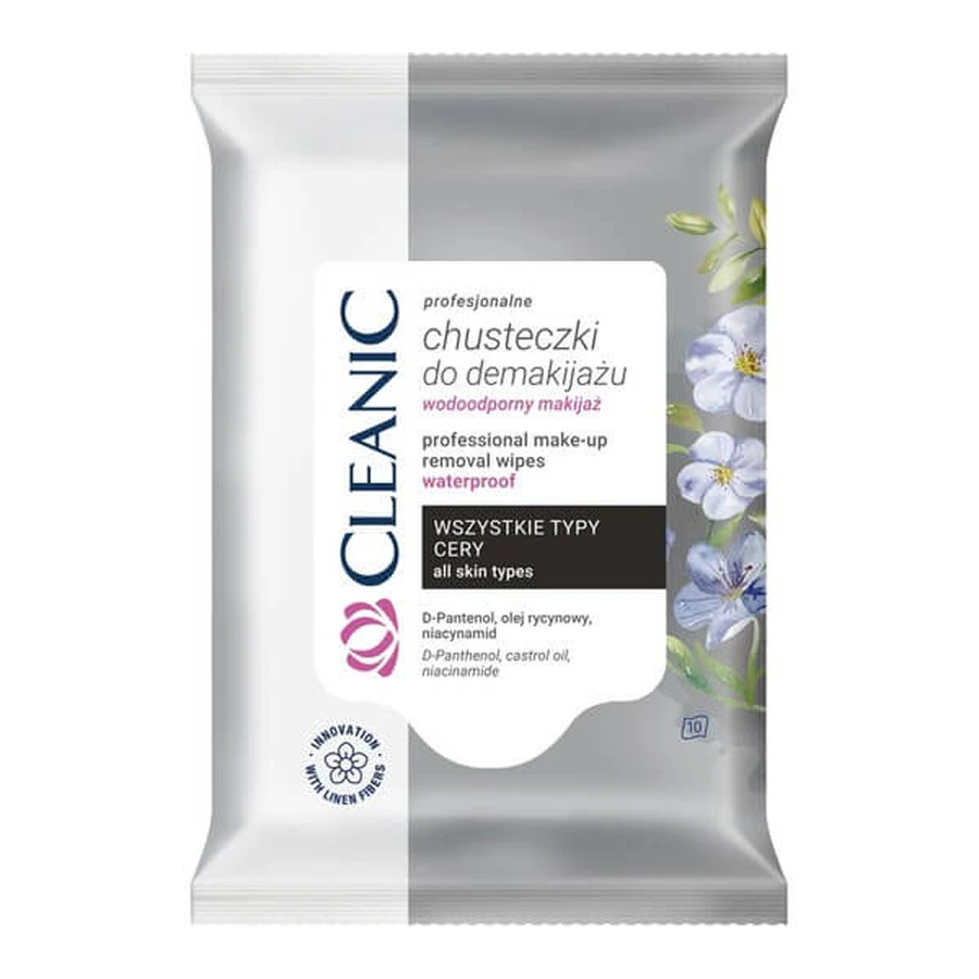 Cleanic, toallitas desmaquillantes profesionales, 10 uds.