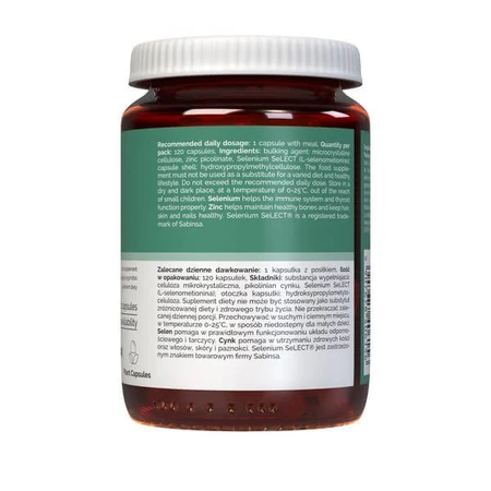 Vitaler's Zink 15 mg + Selenium 200 µg, capsules, 120 st.