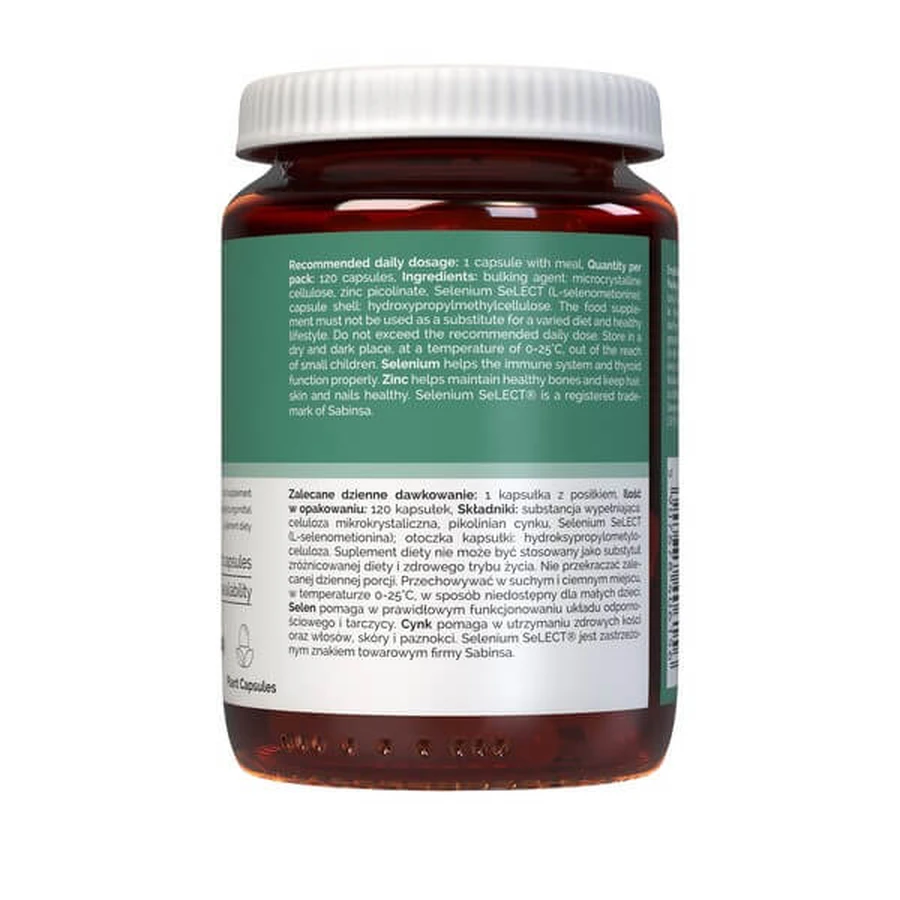 Vitaler's Zink 15 mg + Selenium 200 µg, capsules, 120 st.