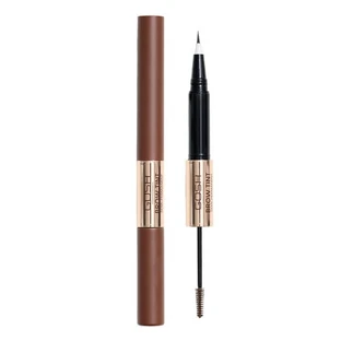 Gosh, langhoudende wenkbrauwverf met gel 2-in-1, 002 Donkerbruin, 2,9 g