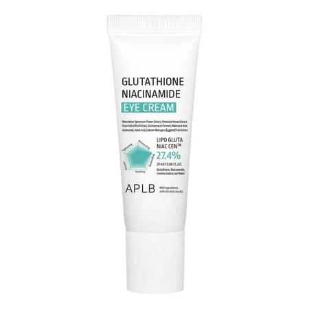 APLB Glutathion-Niacinamid-Augencreme, Augencreme mit Glutathion und Niacinamid, 20 ml