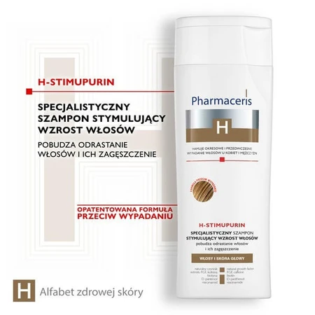 Pharmaceris H set, champú especializado estimulante del crecimiento capilar, 250 ml + tratamiento intensivo estimulante del crecimiento capilar, 125 ml