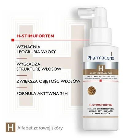 Pharmaceris H set, champú especializado estimulante del crecimiento capilar, 250 ml + tratamiento intensivo estimulante del crecimiento capilar, 125 ml