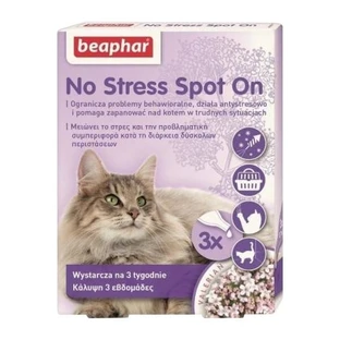 Beaphar No Stress Spot On, gotas calmantes para gatos, 3 x 0,4 ml