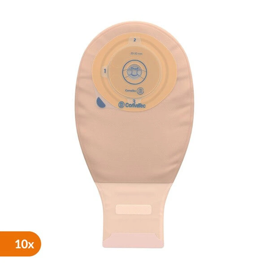 Esteem+, bolsa de plástico para estoma, beige con ventana, abierta, 30-40 mm, 10 uds.