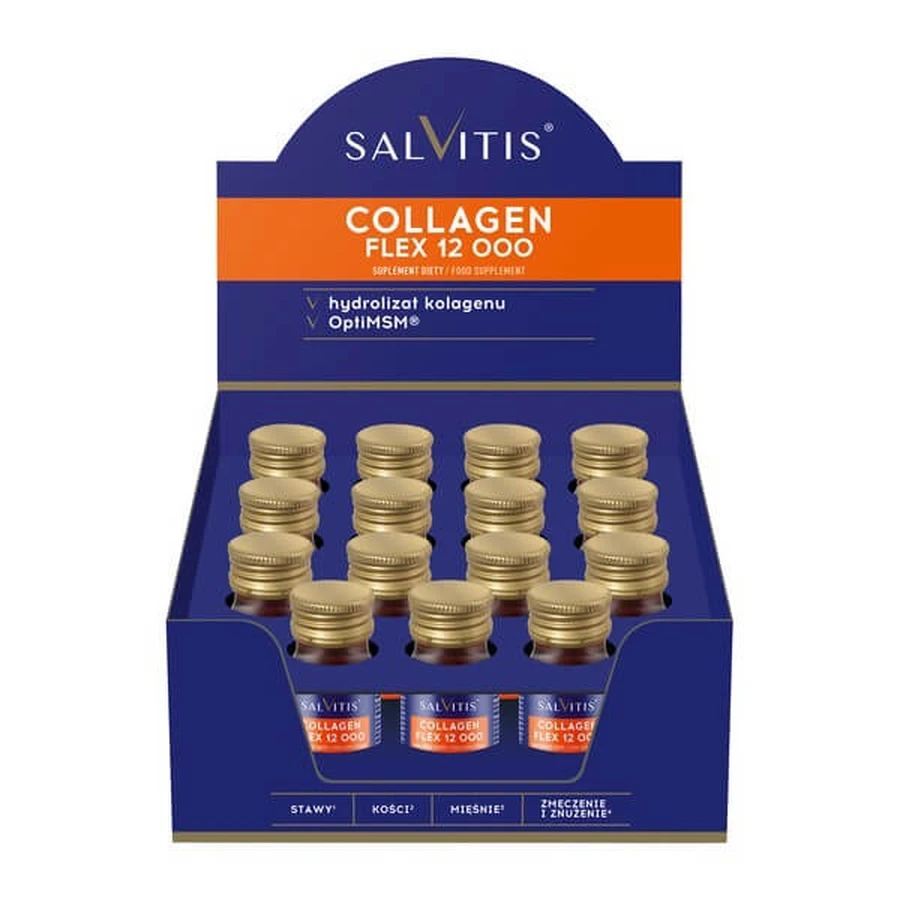 Kit Salvitis Collagen Flex 12000, lichid, 30 ml x 15 buc.