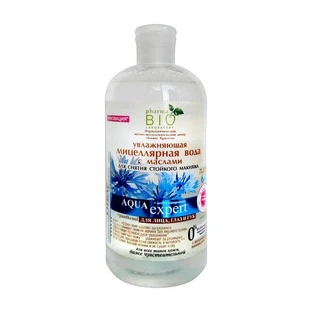 Pharma Bio Laboratory, lotion micellaire hydratante au complexe HYDROVANCE et à l'huile de rose AQUA EXPERT, 500 ml