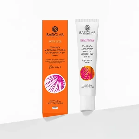 BasicLab Proteticus, tonifiërende minerale emulsie SPF 50 PPD 19.8 Preventie en Antioxidant, 40 ml