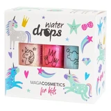 Maga Cosmetics, set de esmaltes al agua para niños, In Winter Wonderland, 3 x 6 ml