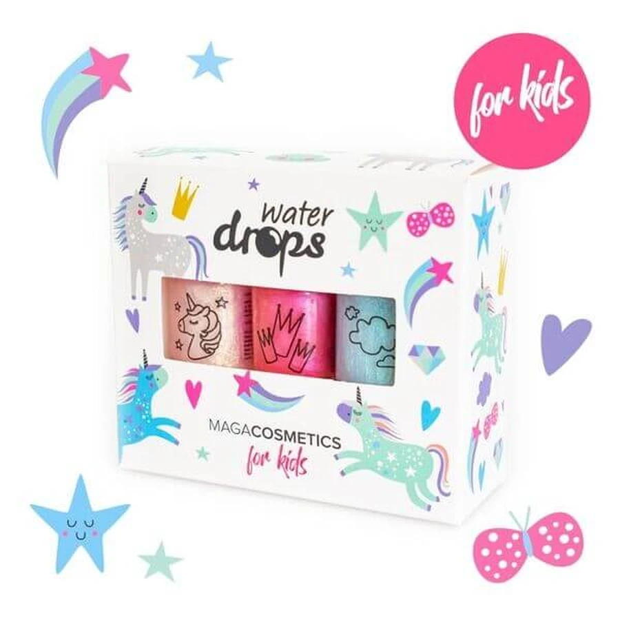Maga Cosmetics, Set mit Wasserlacken für Kinder, In Winter Wonderland, 3 x 6 ml