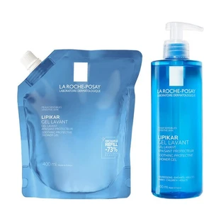 La Roche-Posay set, Lipikar Gel Lavant, cleansing gel, 400 ml + refill pack, 400 ml