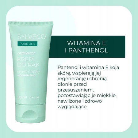 Sylveco Pure Line, crème pour les mains, nourrissante, 50 ml
