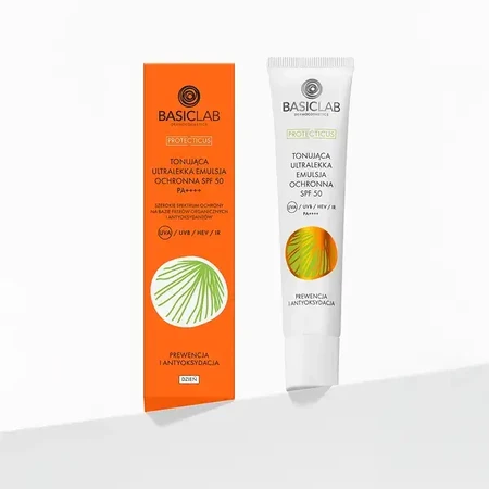 BasicLab Proteticus, tonifiërende ultralichte emulsie SPF 50 PPD 22.1 Preventie en Antioxidant, 40 ml
