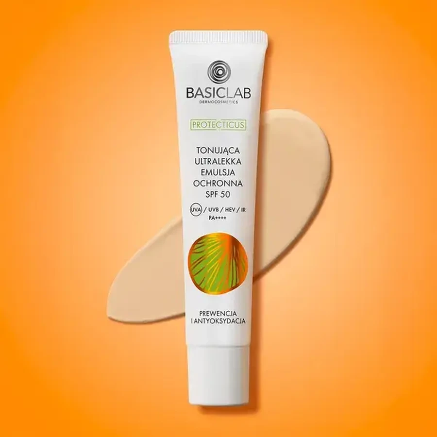 BasicLab Proteticus, tonifiërende ultralichte emulsie SPF 50 PPD 22.1 Preventie en Antioxidant, 40 ml