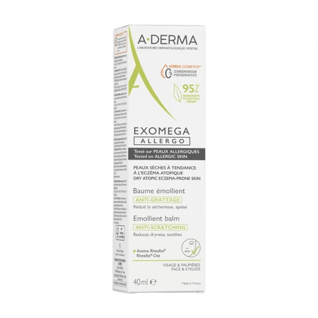 A-Derma Exomega Allergo Sterile Emollient Balm DEFI, 40 ml