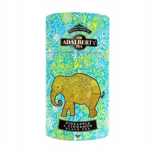 Adalbert's Tea Black Tea Pineapple & ; Cinnamon, thé noir de Ceylan avec des morceaux d'ananas et de cannelle (en vrac), 100 g