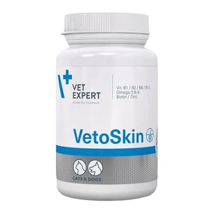 Vet Expert Vetoskin, préparation pour la peau et le pelage des chiens et des chats, gélules, 90 pcs.
