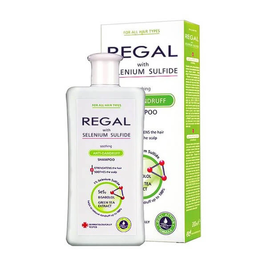 Regal mit Selensulfid, beruhigendes Anti-Schuppen-Shampoo, 200 ml