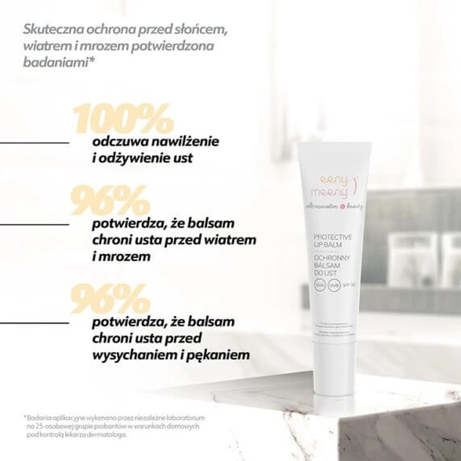 Bálsamo labial protector Eeny Meeny, UCA UVB SPF30, 15 g