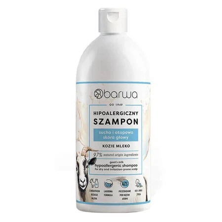Barwa Hypoallergenic, hypoallergenic shampoo, Goat Milk, 400 ml
