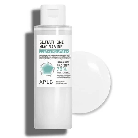 APLB Agua Limpiadora Glutatión Niacinamida, agua micelar con glutatión y niacinamida, 160 ml