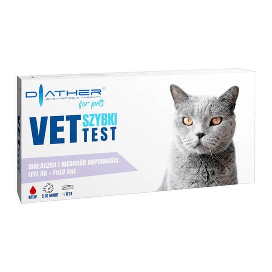Vet-Test, imunodeficiență și leucemie, test de diagnostic pentru pisici, 1 buc.