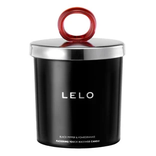LELO Flickering Touch Massage Candle, black pepper and pomegranate scented massage candle, 150 g