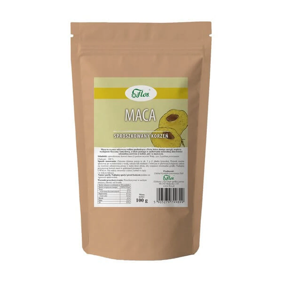 Flos, Maca raíz en polvo, 100 g