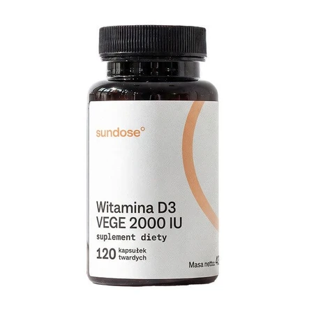Sundose Vitamin D3 Vege 2000 IU, hard capsules, 120 pcs.