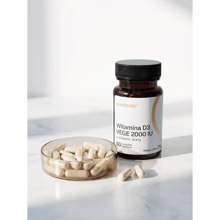 Sundose Vitamin D3 Vege 2000 IU, hard capsules, 120 pcs.