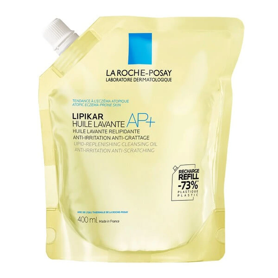 La Roche-Posay Lipikar, AP+ lipid replenishing cleansing oil, refill, 400 ml