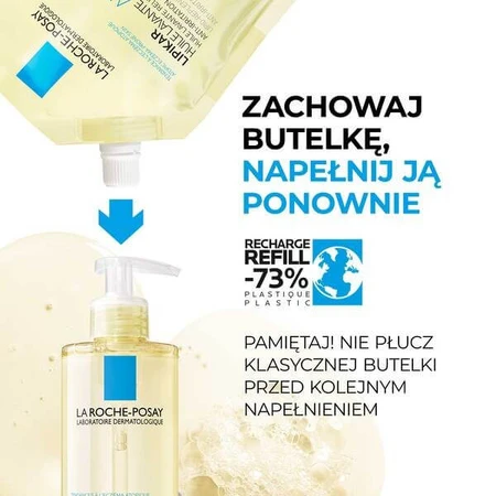La Roche-Posay Lipikar, AP+ lipid replenishing cleansing oil, refill, 400 ml
