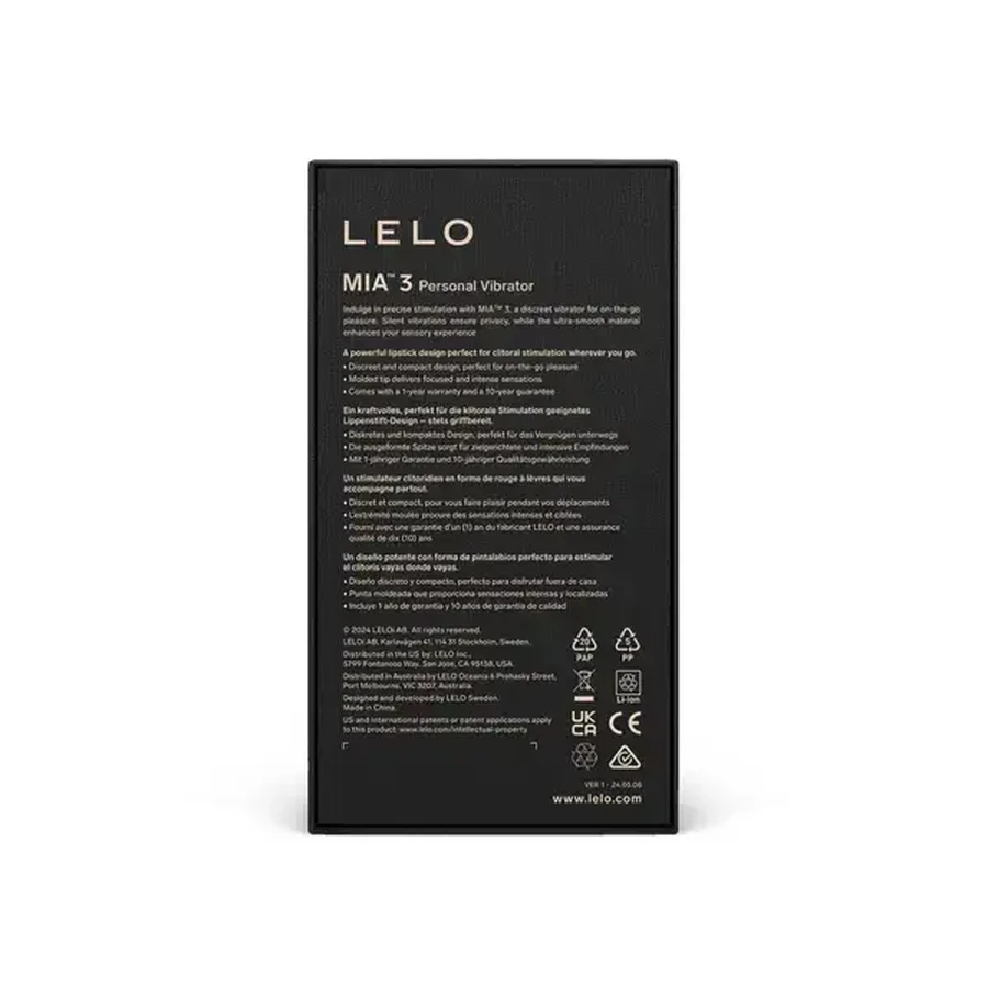 LELO Mia 3, vibrador, Morado, 1 ud.