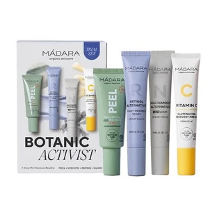 Madara Botanic Activist Set, Anti-Falten-Serum, 15 ml + natürliches Serum, 15 ml + Peeling-Maske, 17 ml + Vitamin-C-Creme, 15 ml