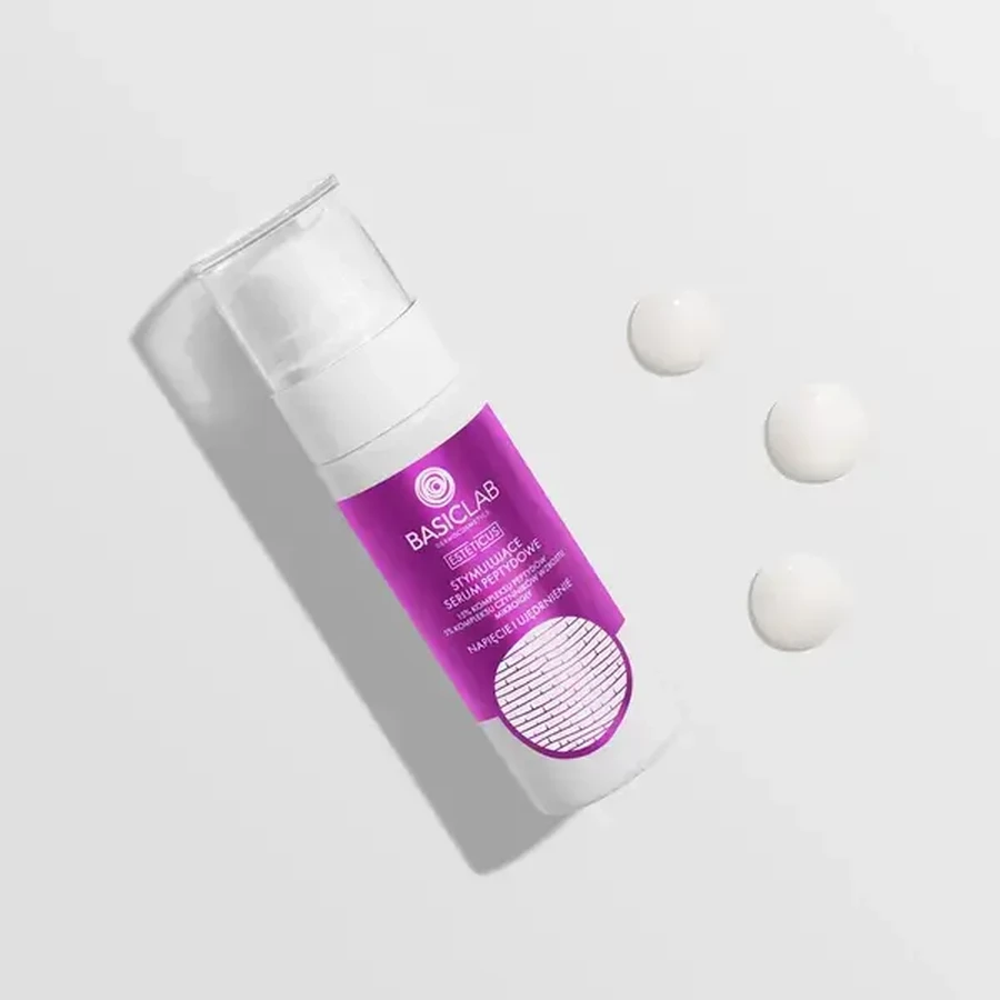 BasicLab Esteticus, sérum facial con péptidos para la Tensión y Reafirmación nocturna, 15 ml