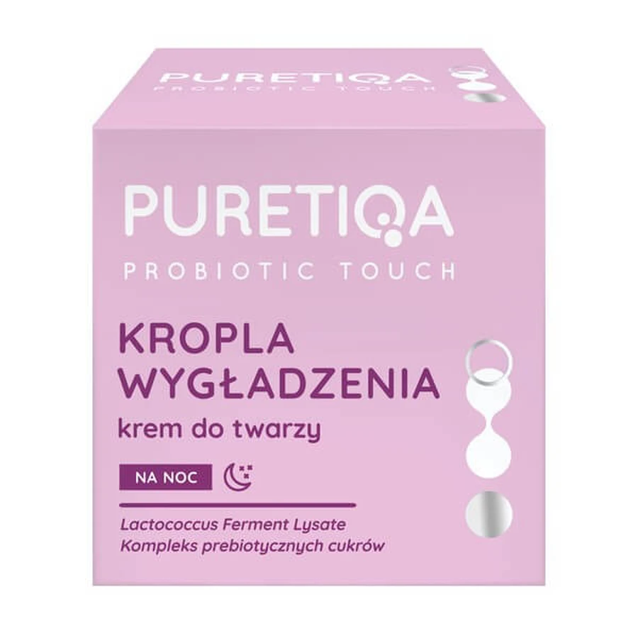 Puretiqa Probiotic Touch Smoothing Drop, cremă de noapte, 50 ml.