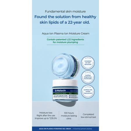 Melaxin Aqua Ion Plasma Water Hydrating Gel Cream, gel-crème hydratant, 50 ml