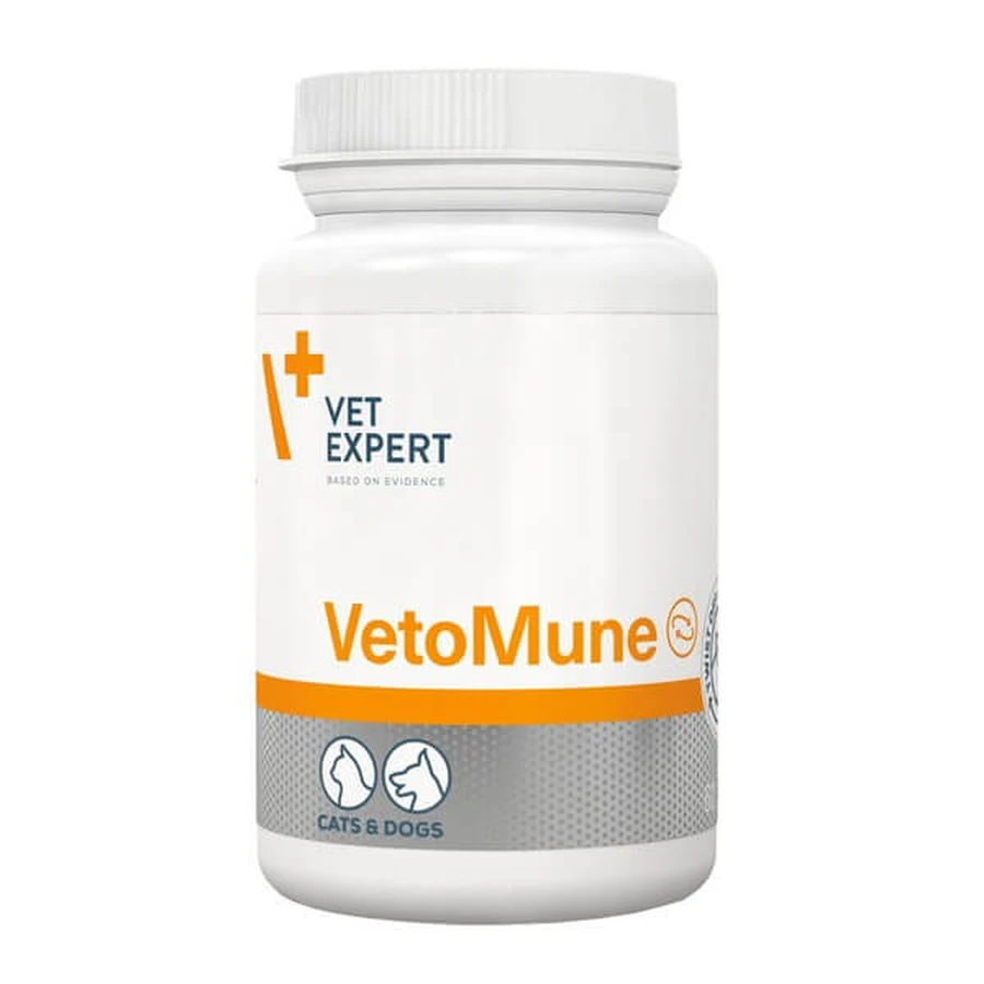Vet Expert VetoMune, formule de soutien immunitaire pour chiens et chats, gélules détachables, 60 pcs.