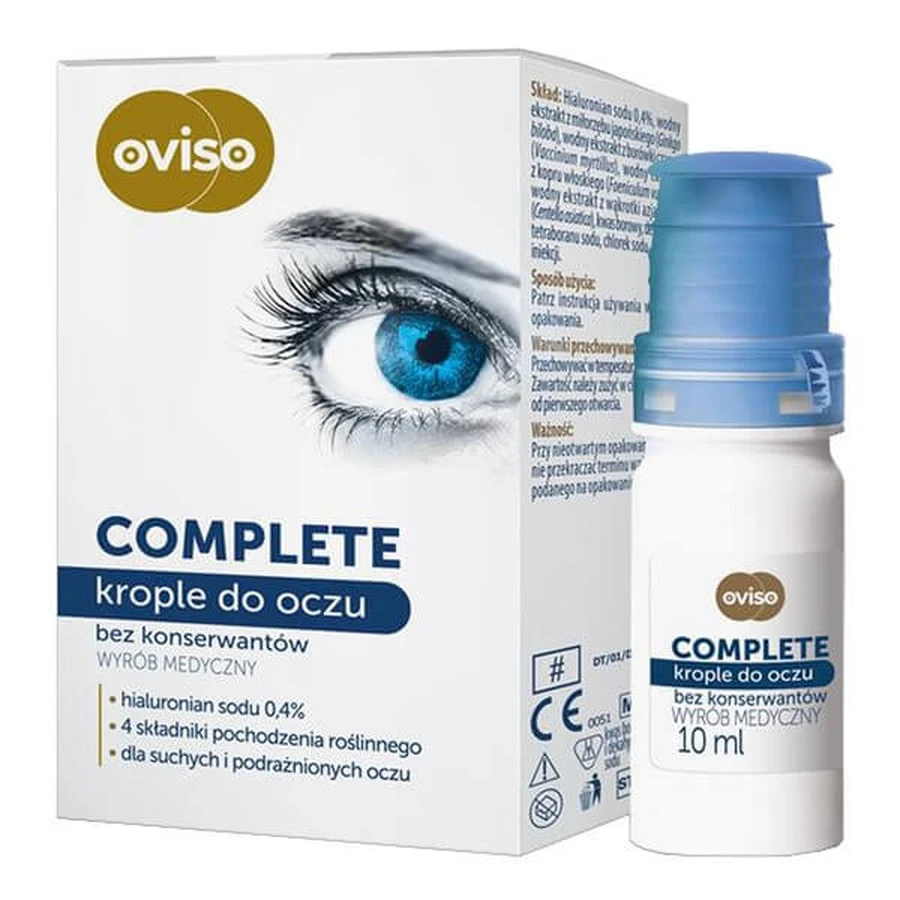 Oviso Complete, preservative-free eye drops, 10 ml