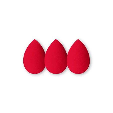 Ibra Makeup Blender Sponge, esponjas de maquillaje, rojo, 3 uds.